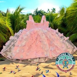 Ohana Tree Pink Butterfly Dress